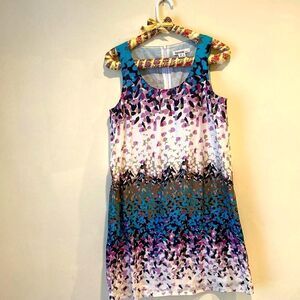 Kensie Abstract Floral Print Dress Size Large